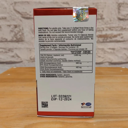Omega 3 Original: Elimina Colesterol y Triglicéridos