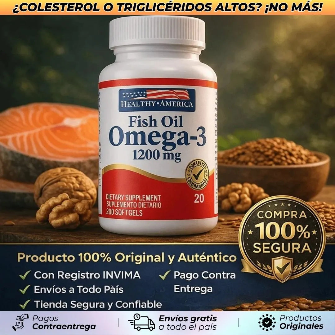 Omega 3 Original: Elimina Colesterol y Triglicéridos