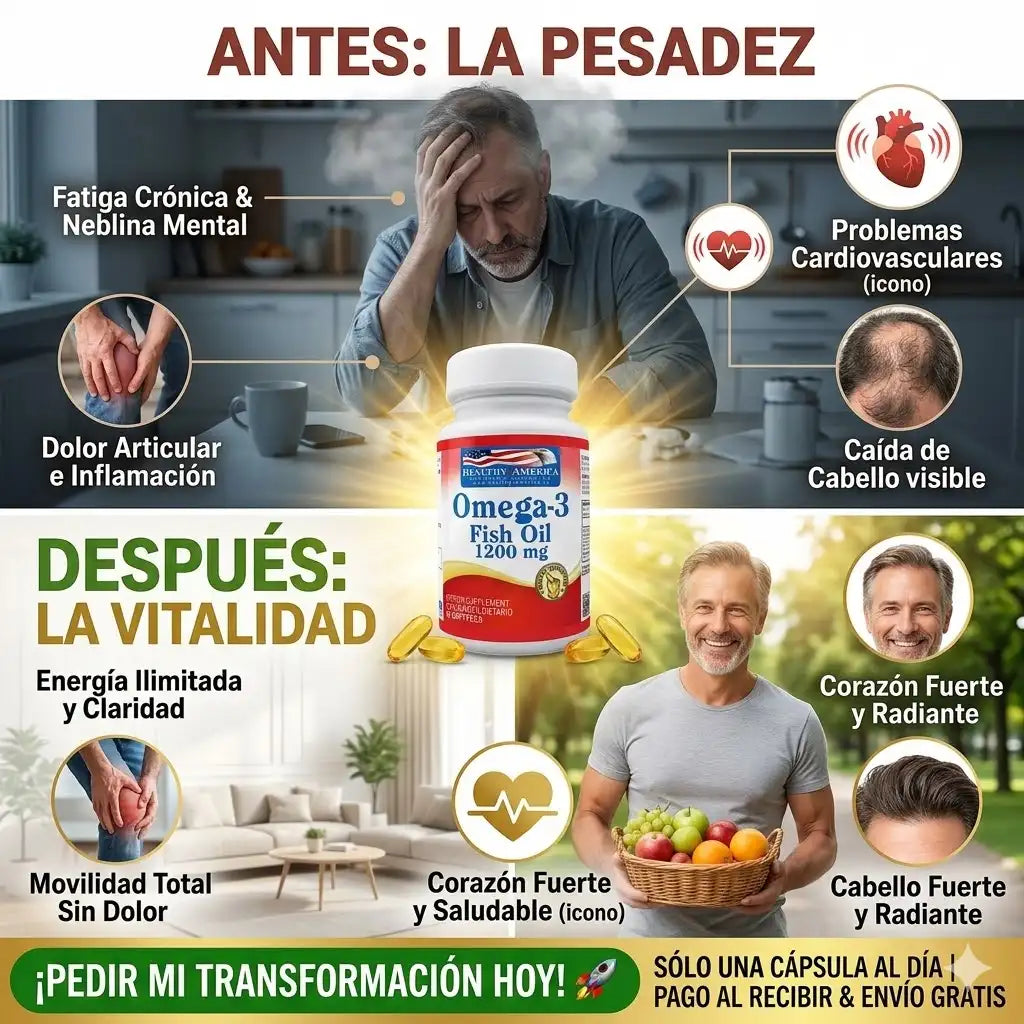 Omega 3 Original: Elimina Colesterol y Triglicéridos